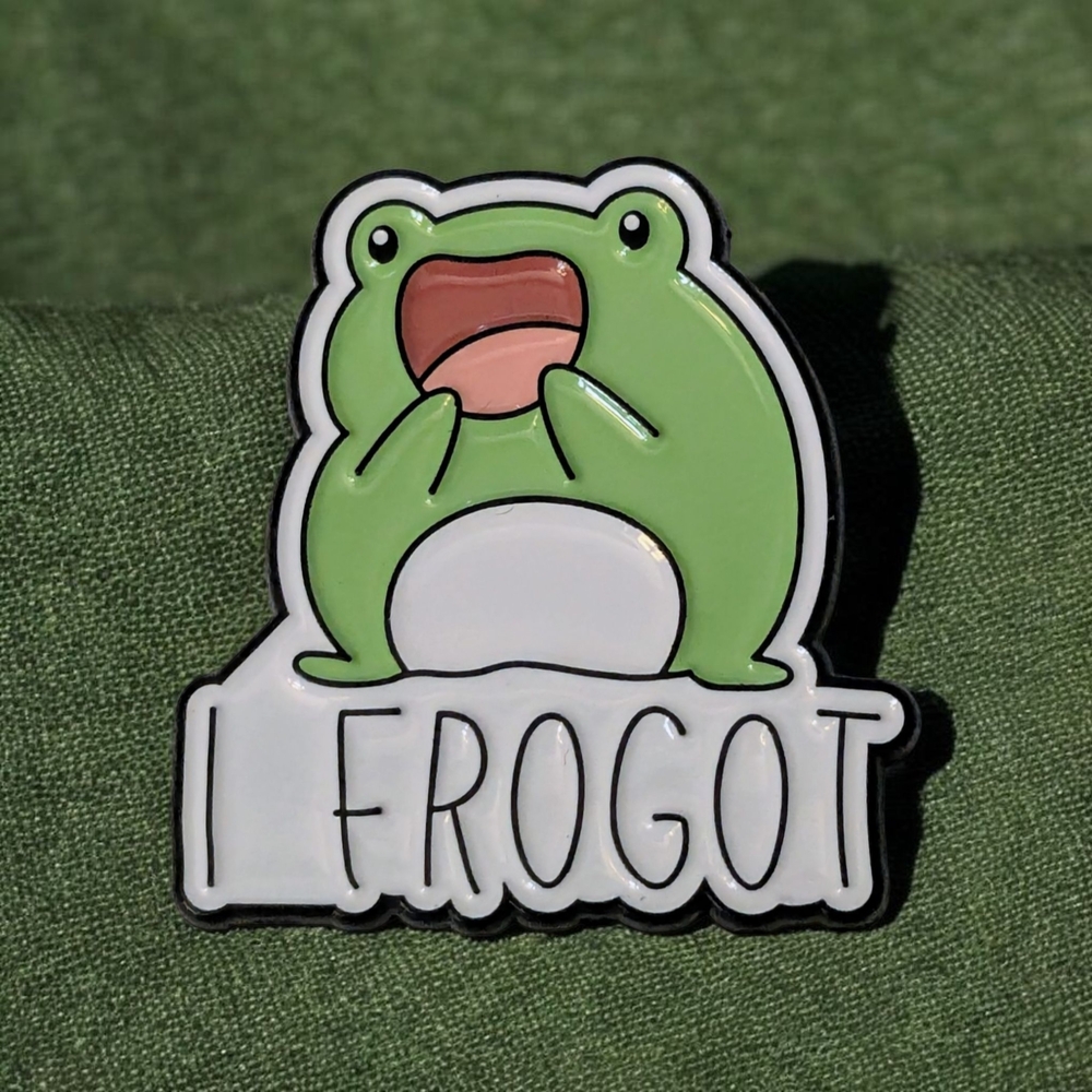 Cute Green Frog Enamel Pin